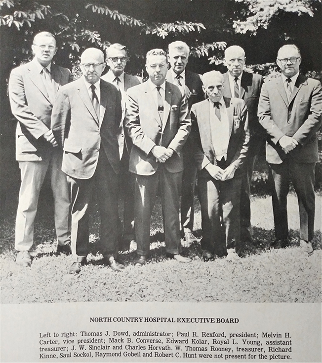 executive board from 1971 north country hospital