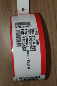 New blood band with patient ID 2023 1
